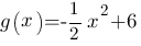 g(x)=-1/2x^2+6